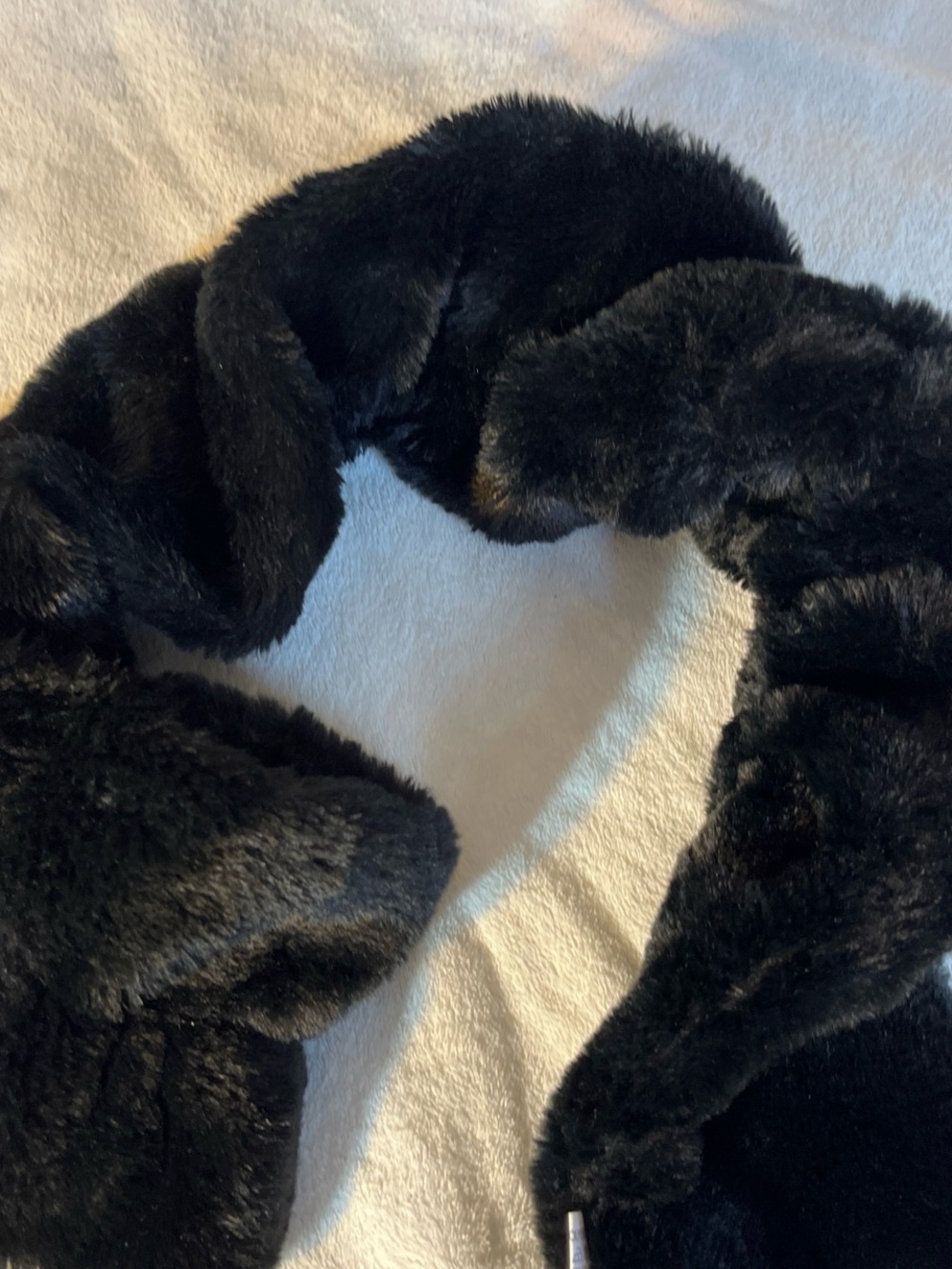 Sol de Janeiro Black Faux Fur Scarf